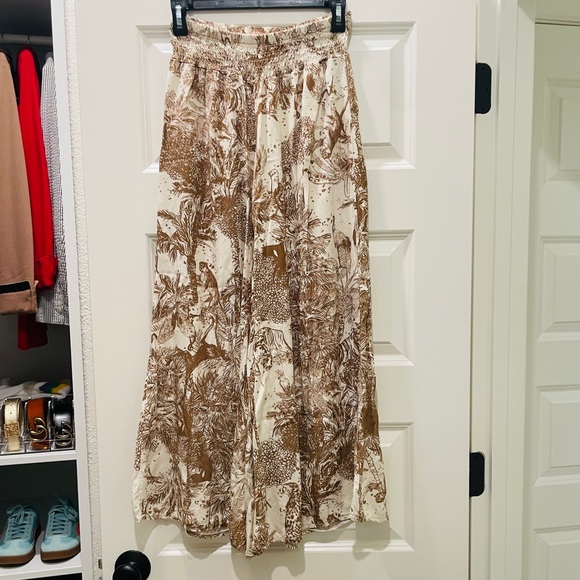 Scandal Wide Legged Patterned Boho Pants - Picture 2 of 4